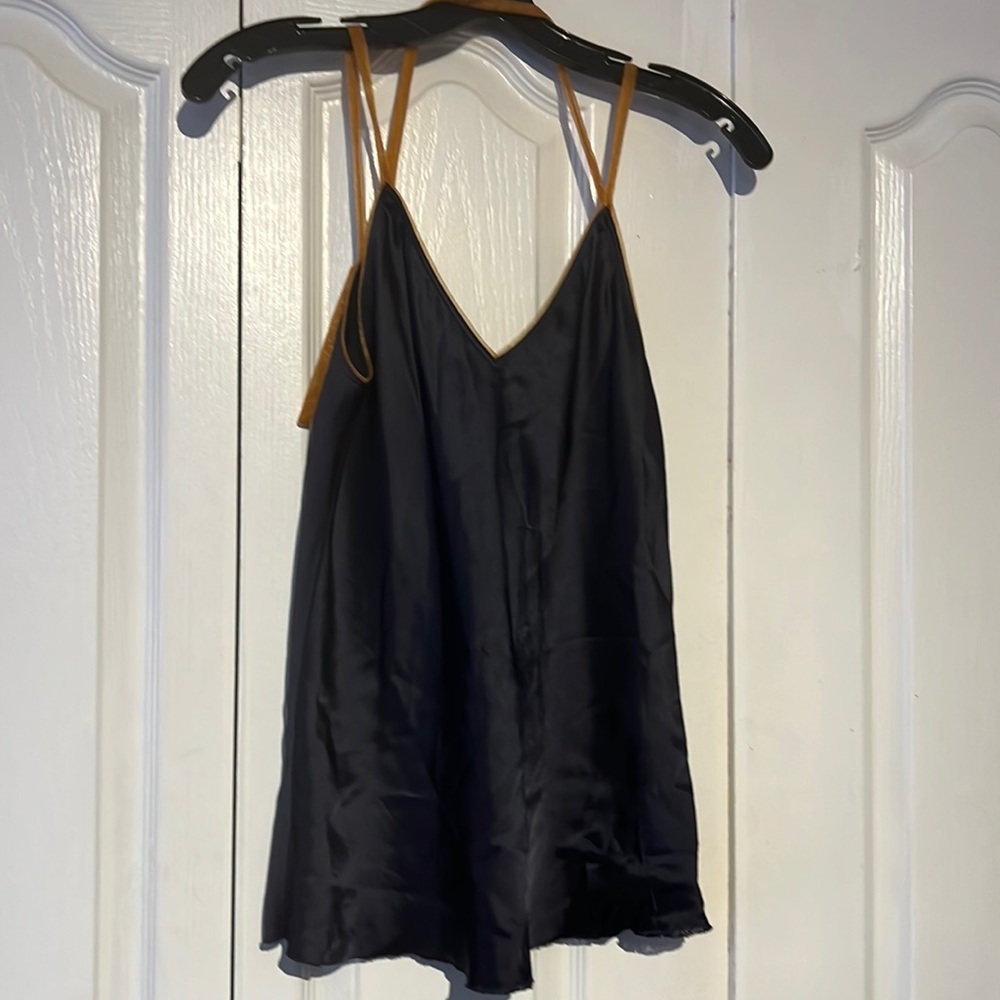 Helmet Lang Silk Navy Top